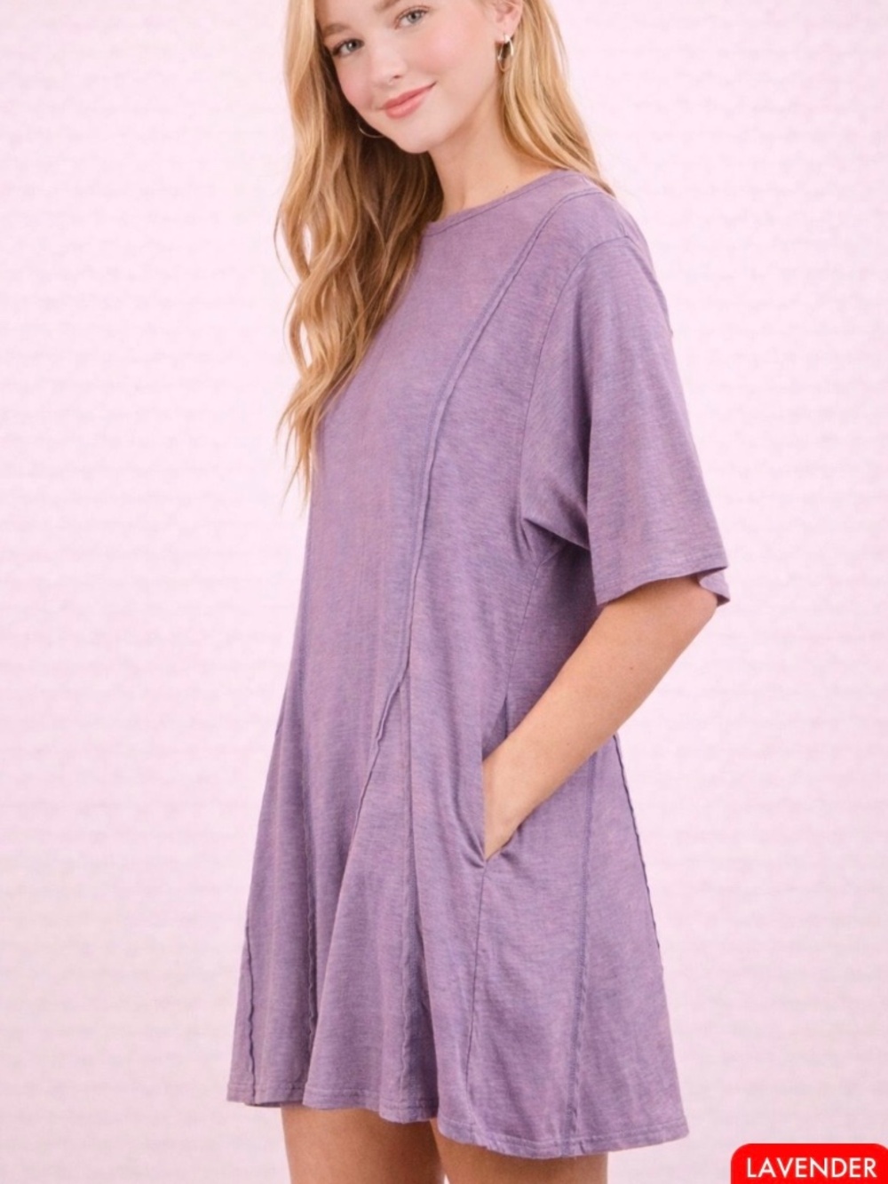 Mineral Washed Oversized Knit Comfy Romper - Very J - Picture 3 of 3